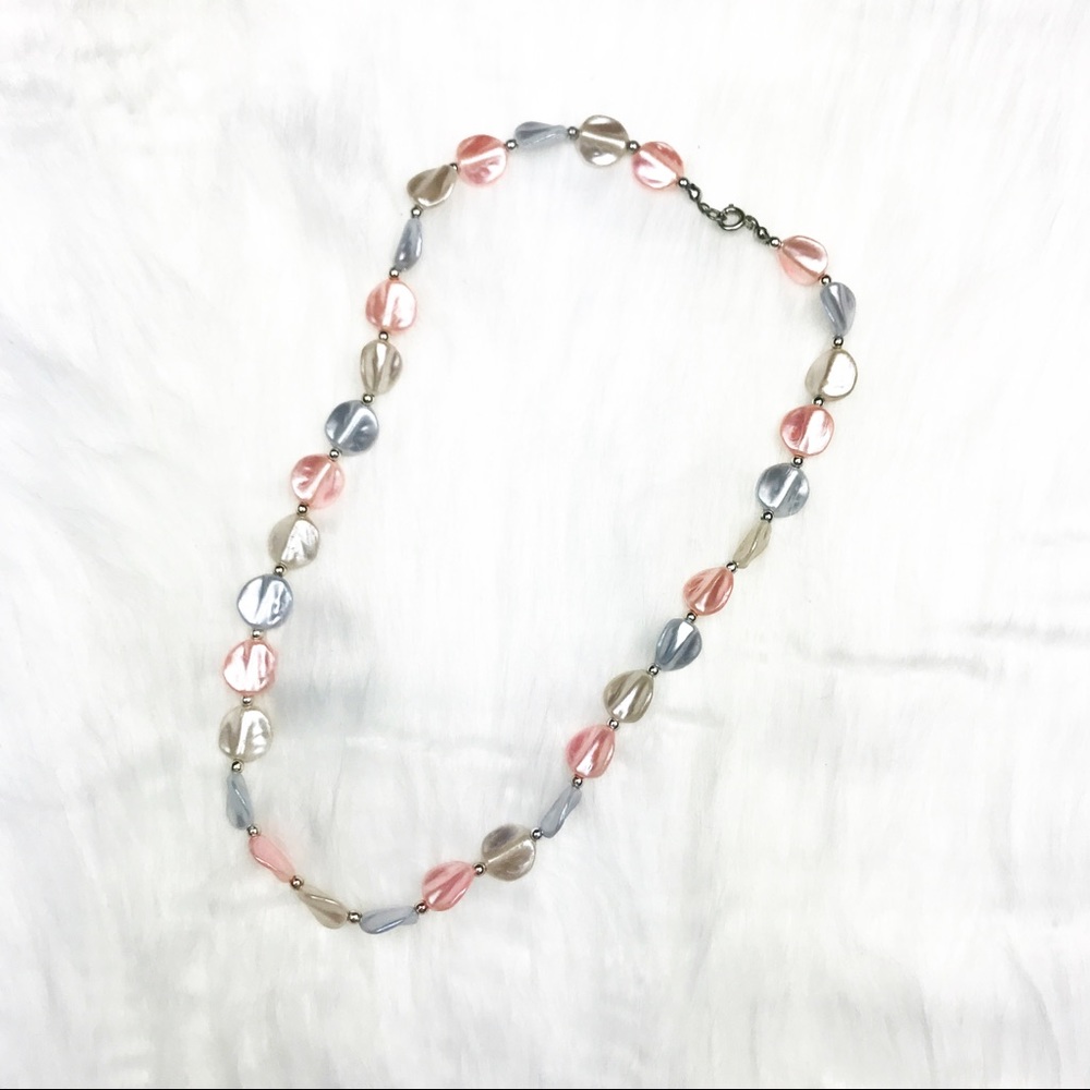 Colorful Costume Jewelry Dainty Necklace.